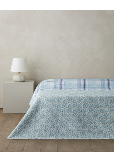 English Home Misty Flora King Size Çok Amaçlı Örtü 220x240 Cm Açık Mavi Açık Mavi
