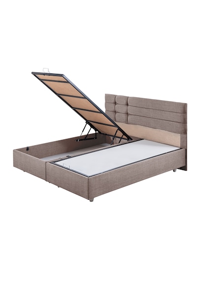 Viyana İkili Set, Viyana Çift Kişilik Baza Başlık Seti Açık Kahve 150 x 200