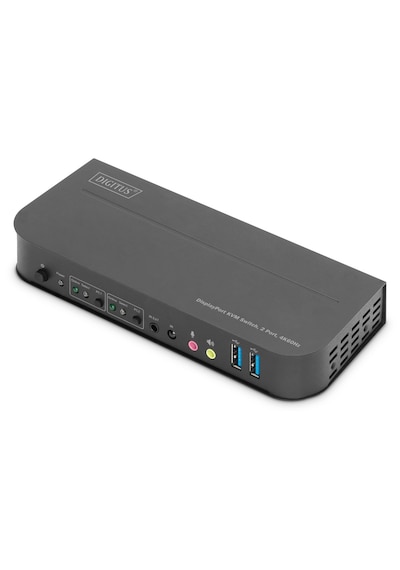 Digitus 2 Port Usb 3.0 Displayport Kvm Switch, 4k60hz, Kvm Keyboard/video Monitor/mouse Periferi Çevre Cihazlarla Usb Bağlantı Kurabilir Switch,