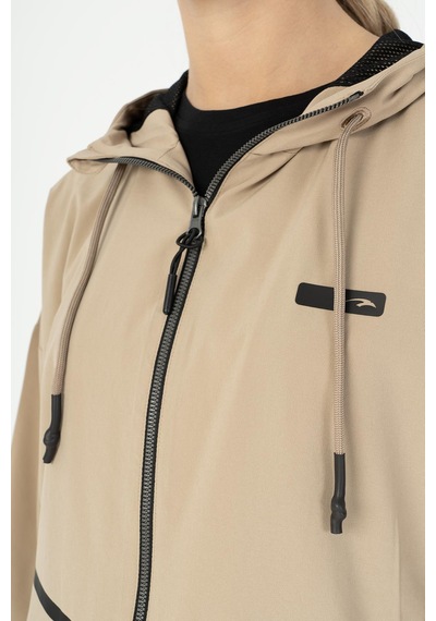 Maraton Comfort Kadın Kapüşonlu Açık Vizon Tracktop Vizon