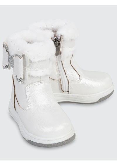 Civil Boots Kız Çocuk Kürklü Vakko Bot 21-25 Numara Beyaz