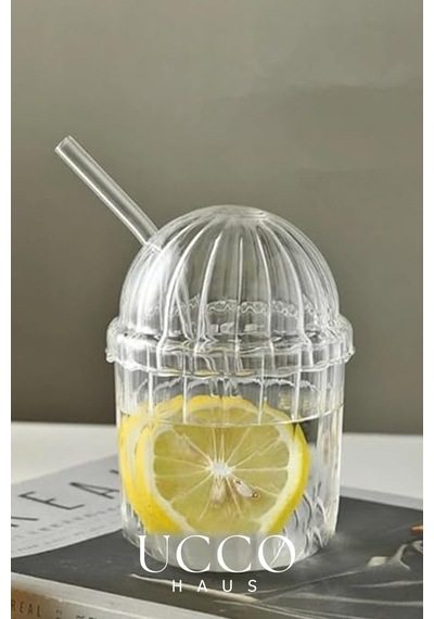 Cam Pinterest Bardak, Cam Pipetli Kahve Limonata Meşrubat Çay Kokteyl Sunum Bardağı Şeffaf