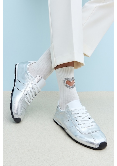 Ziya, Kadın Hakiki Deri Sneaker 1511035z6300 Gümüş 1511035z6300 991 Gümüş