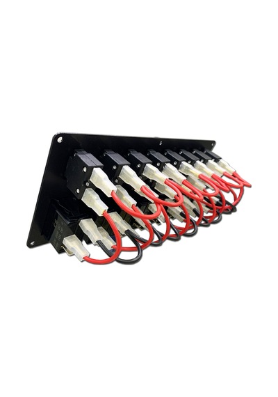 Goldsea Marine Switch Panel 8 Anahtarlı Otomatik Sigortali 12-24V Sigorta Paneli Yeşil Led