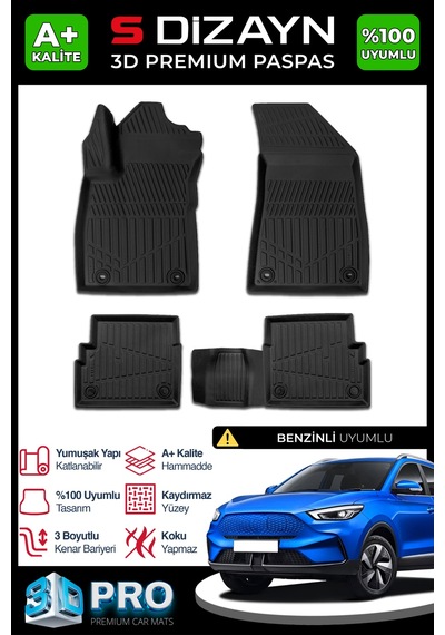 S-dizayn Mg Zs Benzinli 3d Pro Havuzlu Paspas 2021 Üzeri A+ Kalite