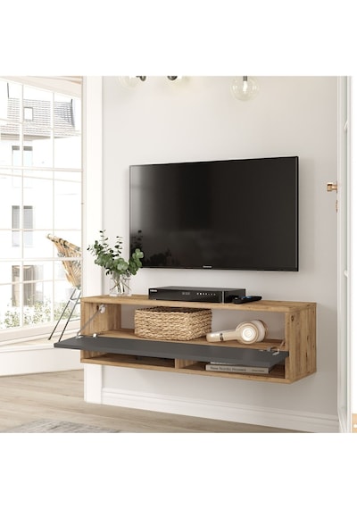 Aven Tv Ünitesi Tv Sehpası Raflı Kapaklı 100cm Çam-antrasit Ave13-aa Atlantik Çam - Antrasit Aven Tv Ünitesi Tv Sehpası Raflı Kapaklı 100cm Çam-antrasit Ave13-aa Atlantik Çam - Antrasit