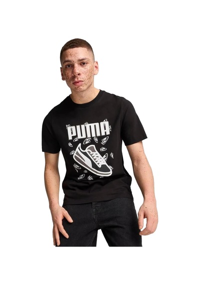 Puma Erkek Tişört Graphics Sneaker Tee 68320901 Siyah