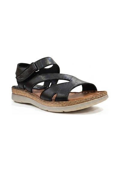 Siyah Kadın Hakiki Deri Günlük Sandalet 213.s-014-15450