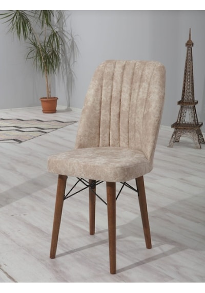 Abc Concept Paris Serisi A+ Kalite Kare Gold Sandalye Krem
