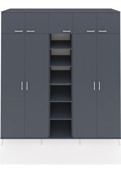 Kronos Dolap 18 Raflı 9 Kapaklı 220x59x243 Antrasit-antrasit/antrasit Antrasıt/antrasıt - Antrasıt Kronos Dolap 18 Raflı 9 Kapaklı 220x59x243 Antrasit-antrasit/antrasit Antrasıt/antrasıt - Antrasıt