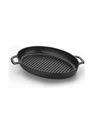 Korkmaz A1374 Gusto Volkanit 35x25 Cm İki Kulplu Oval Tava