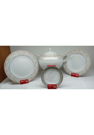 Güral Porselen Tolstoy 6202 84 Parça Yemek Takımı