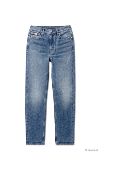 Calvin Klein Mom Jean Foster Blue, X8b Mavi Kadın Kot Pantolon Calvin Klein Mom Jean Foster Blue, X8b Mavi Kadın Kot Pantolon