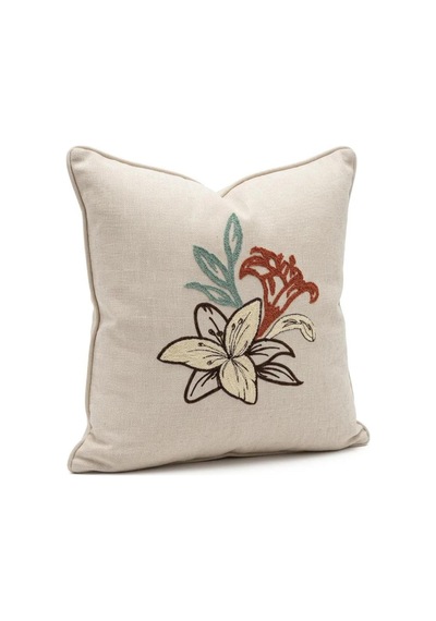 Punch Nakış Kırlent Kılıfı 2 Li 40 Cm X 40 Cm Açık Hardal