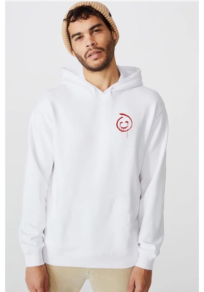 The Mentalist Red John Pocket Beyaz Erkek 3ip Kapşonlu Sweatshirt 001