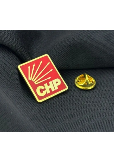 Chp Rozet 925 Ayar Gümüş Üzeri Altın Kaplama Gümüş