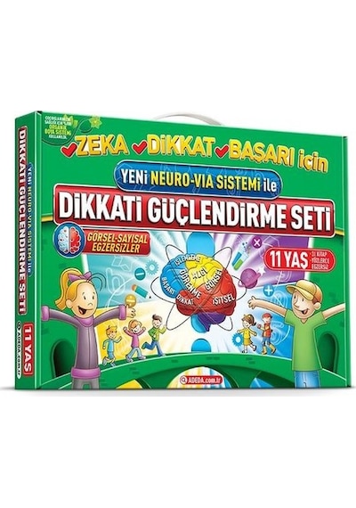 Yeni Neuro-Via Sistemi İle Dikkati Güçlendirme Seti 11 Yaş - Osman Abalı - Adeda