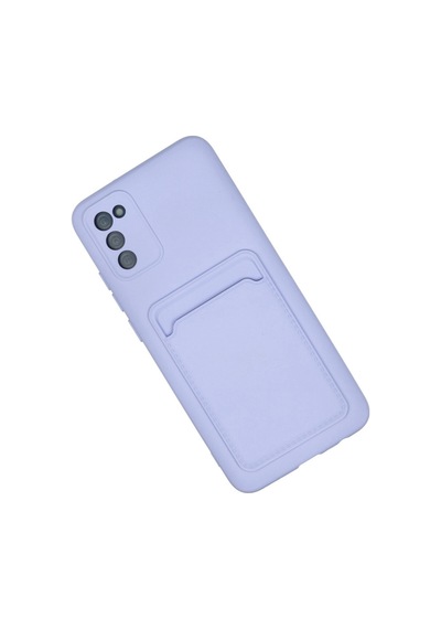 Newface Samsung Uyumlu Galaxy A02s Kılıf Kelvin Kartvizitli Silikon - Lila Diğer