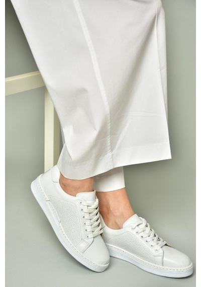 Fox Shoes U555025203 Beyaz Hakiki Deri Kadın Spor Ayakkabı Sneakers Beyaz-hakiki Deri Çok Renkli