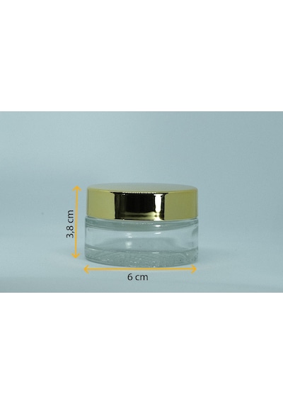 Krem Kutusu 30 ML 2 Adet Boş Şeffaf Sarı Kapaklı Kavanoz