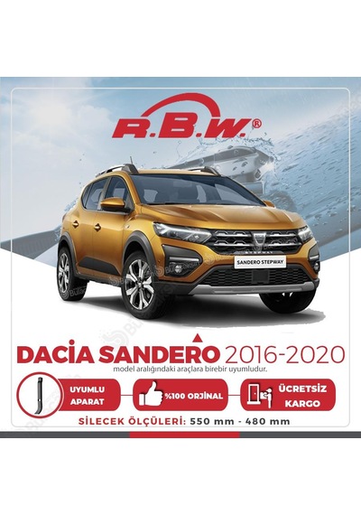 Dacia Sandero Muz Silecek Takım (2016-2020) RBW