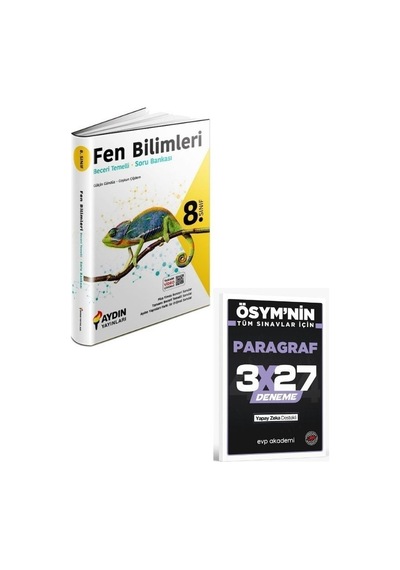 Aydın 2027 8. Sınıf Fen Bilimleri Beceri Temelli Soru Bankası+ Evp Akademi Paragraf