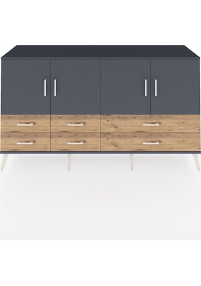 Hyperion Konsol 6 Raflı 6 Çekmeceli 4 Kapaklı 176x44x99 Antrasit- Antrasit-antrasit/çam Hyperion Konsol 6 Raflı 6 Çekmeceli 4 Kapaklı 176x44x99 Antrasit- Antrasit-antrasit/çam