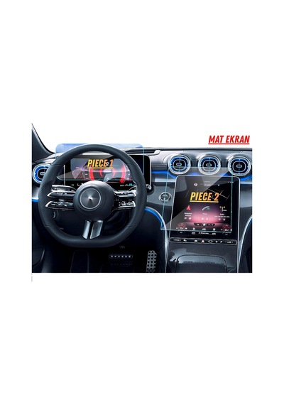 Mercedes C200 2025 Hayalet Gösterge Ve Multimedya Uyumlu Set Mat Ekran Koruyucu