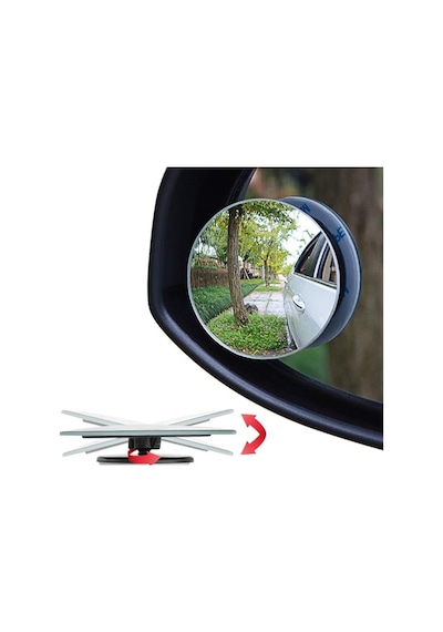 Oto Kör Nokta Aynası Gerçek Ayna Yuvarlak 50 Mm Oynar 2 Adet Dışbükey Ayıc107-1