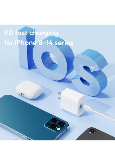 T18 20w Pd Lightning Kablo Seyahat Şarj Seti Beyaz