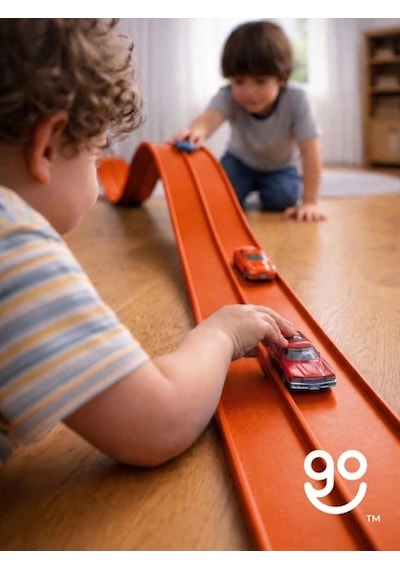 Go Track Turuncu Renk Esnek Yarış-aksiyon Pisti 4.5 Mt - Flex Track Turuncu
