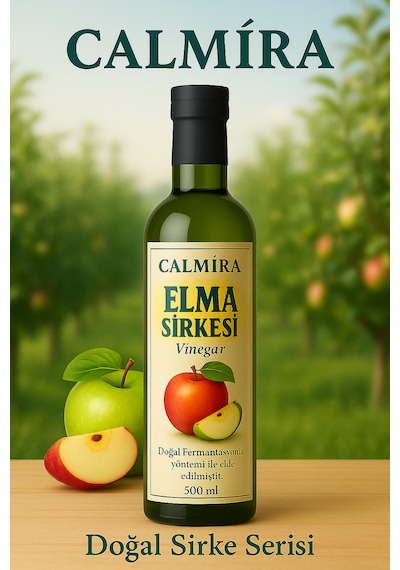 Calmira Elma Sirkesi 500 Ml - Doğal Fermantasyon Apple Cider Vinegar - Dinlendirilmiş İçimlik