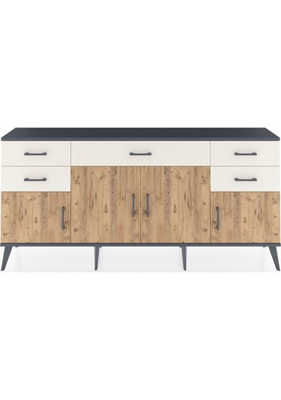 Arges Konsol Tek Raflı 5 Çekmeceli 4 Kapaklı 176x30x83 Antrasit-çam/aytaşı Çam/aytaşı Arges Konsol Tek Raflı 5 Çekmeceli 4 Kapaklı 176x30x83 Antrasit-çam/aytaşı Çam/aytaşı