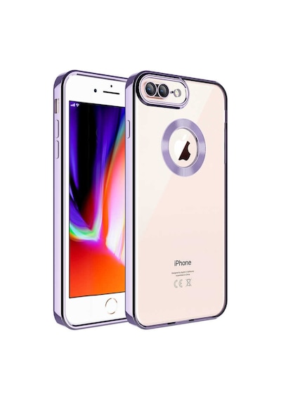 Kilifone - Apple Uyumlu iPhone 8 Plus - Kılıf Kamera Korumalı Tatlı Sert Omega Kapak - Lila
