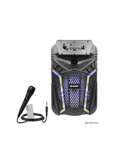 Seyyar Anfi El Mikrofonlu 16Cm 8W Bt/Usb/Sd Ledli Qs-2602