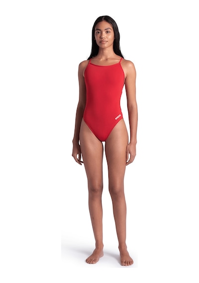 Arena Swimsuit Lace Back Solid Kadın Kırmızı Yüzücü Mayo 004651405