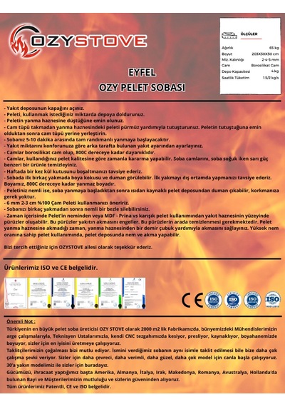 Ozystove Eyfel Pelet Sobası