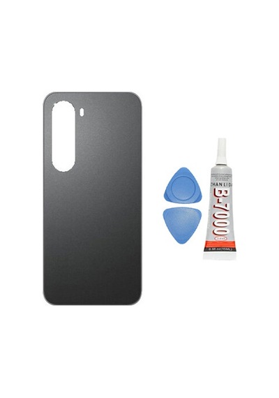 İnfinix Hot 60 Pro Plus Siyah Arka Cam Batarya Pil Kapağı Telefon Arka Kapak Yapışkan Beraber