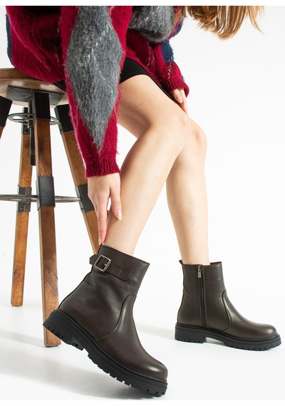 Plush Studıo Istanbul Denise Kadın Hakiki Deri Bot Olala Serisi Tokalı & Fermuarlı, Düz Stil Kahverengi Kahverengi Plush Studıo Istanbul Denise Kadın Hakiki Deri Bot Olala Serisi Tokalı & Fermuarlı, Düz Stil Kahverengi Kahverengi