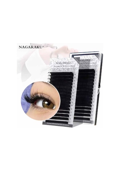 NAGARAKU 0,15 KALINLIK D KIVRIM MİX İPEK KİRPİK 7-15 MM BOY ARALIĞI