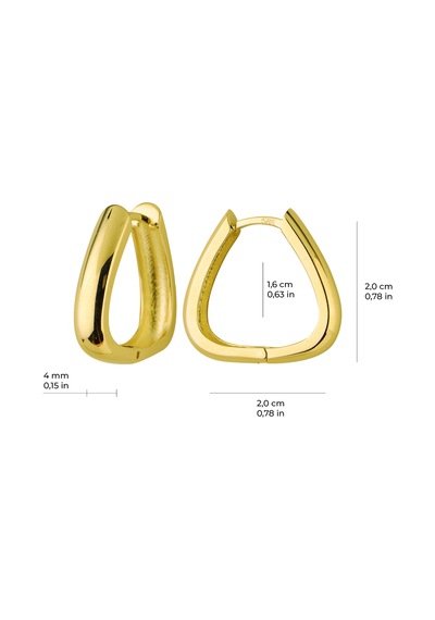 Goldkupe 14 Ayar Altın Parlak Halka Küpe 4,94 Gr-6435