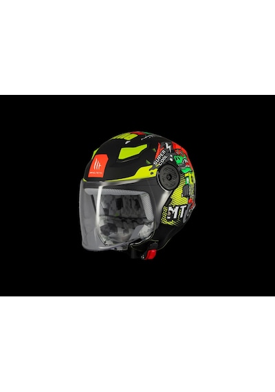 Mt Helmets Mt Çocuk Lıte Dino A1 Motosiklet Kaskı Siyah