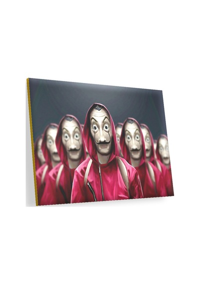 Cakasepetim La Casa De Papel Tüm Karakterler Dali Maskeli Ahşap Mdf Tablo