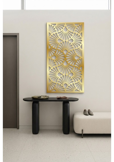 Dekoratif Panel Metal Duvar Tablosu - Duvar Sanatı - Duvar Dekoru - Altın