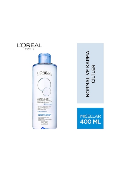 L'Oreal Paris Micellar Normalden Karmaya Hassas Ciltler için Kusursuz Makyaj Temizleme Suyu 400 ML