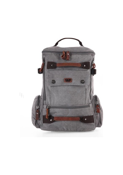 Ççs 51564 Kanvas Kumaş Sırt Çantası Grey Null Gri