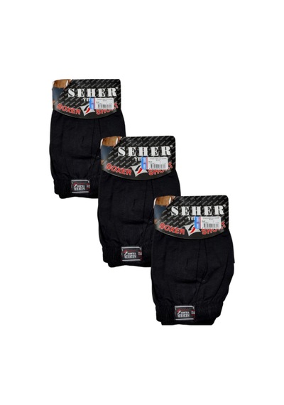 Yıldız 3'lü Erkek Penye Boxer-siyah-m Çok Renkli