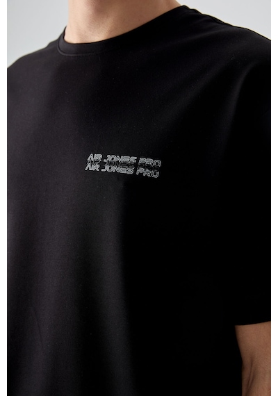 Air Jones Tommy Life Siyah Pamuklu Kalın Yumuşak Dokulu Oversize Fit Baskılı Erkek T-shirt - 88375 Siyah Air Jones Tommy Life Siyah Pamuklu Kalın Yumuşak Dokulu Oversize Fit Baskılı Erkek T-shirt - 88375 Siyah