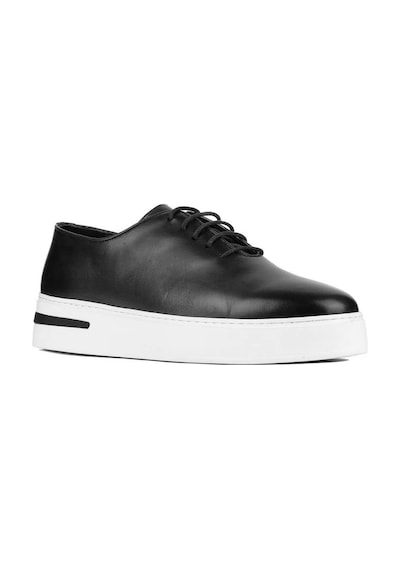 Shoetyle - Siyah Deri Bağcıklı Erkek Günlük Ayakkabı 610-1005-1350 Siyah
