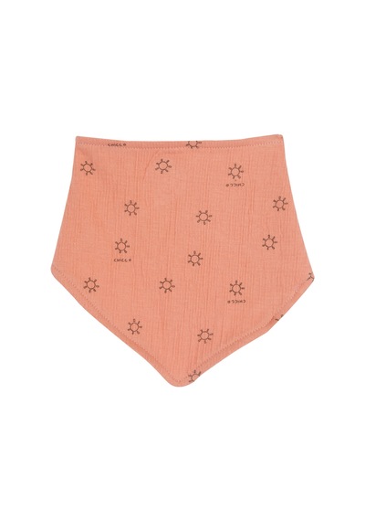 Chicco Bebek Desenli Üçgen Mama Önlüğü 09101307000000 000045 Turuncu